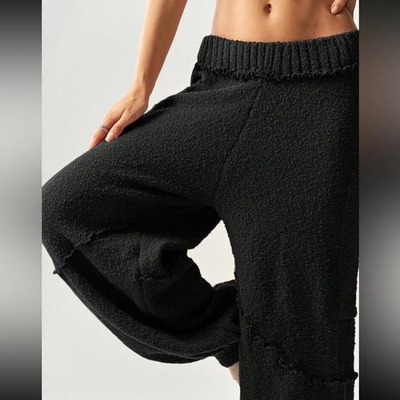 Boho Textured stretchy waist harem leg lounge pants - Picture 11 of 13
